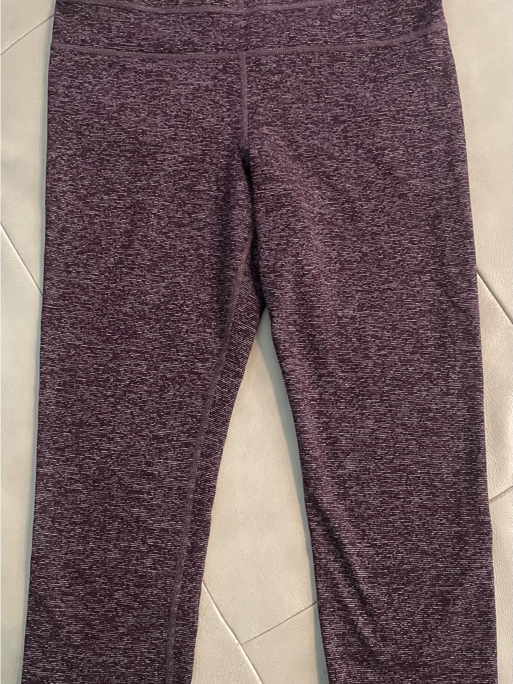 Burgundy and gray under Armour Capri leggings
